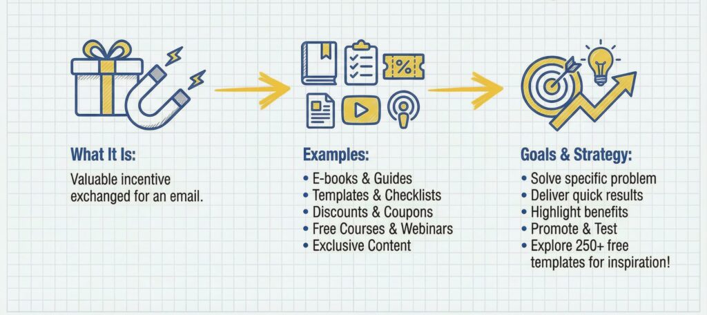 How to create an irresistible lead magnet — definition, examples, and strategy for high conversions.