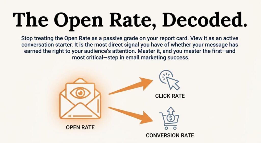 Open Rate decoded: how it leads to Click Rate and Conversion Rate in email marketing