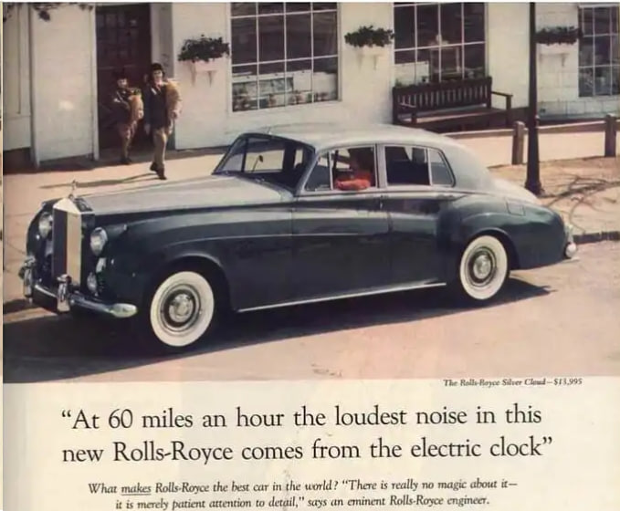 Ogilvy's Rolls-Royce ad: 'At 60 miles an hour