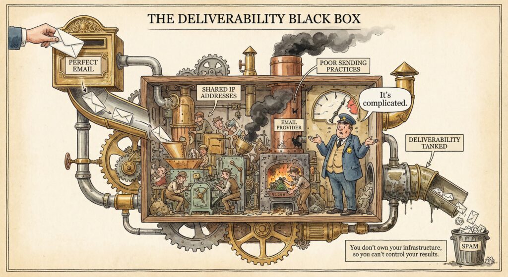 When you don’t own your infrastructure, deliverability feels like a black box.