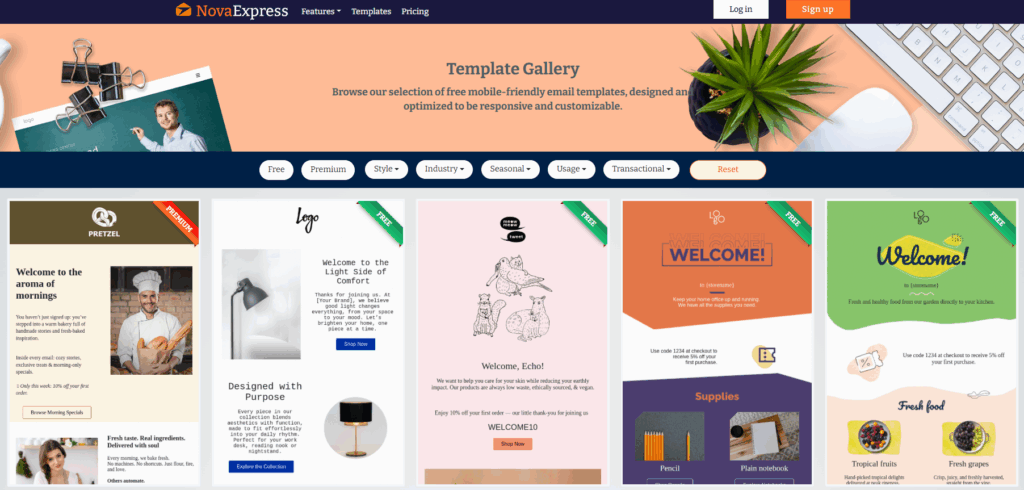 Campaign-type email templates 2025 – welcome, cart recovery, product launch, re-engagement