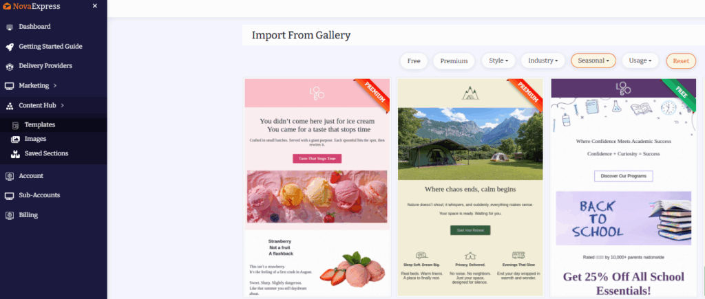 Drag-and-drop email editor 2025 – import gallery template, customize in 10 min