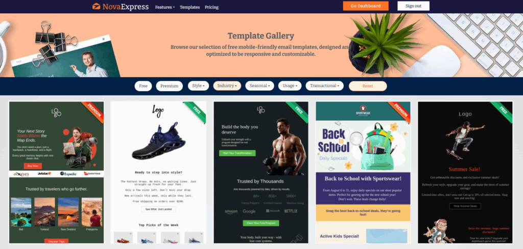 Industry-specific email templates 2025 – fitness, real estate, food & SaaS ready to download