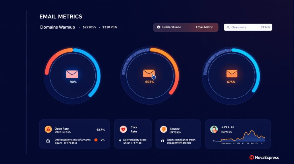 Email volume growth during warm-up: from 1,000 to 5,000+ emails over 8 weeks