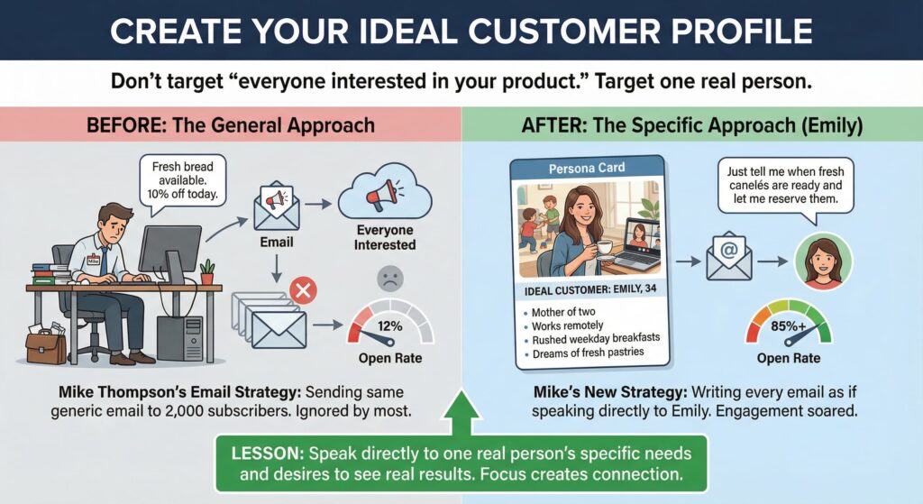 How to create your ideal customer profile: generic vs specific approach targeting Emily