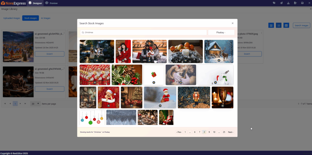 Nova Express stock image library: search, select, and insert visuals in seconds