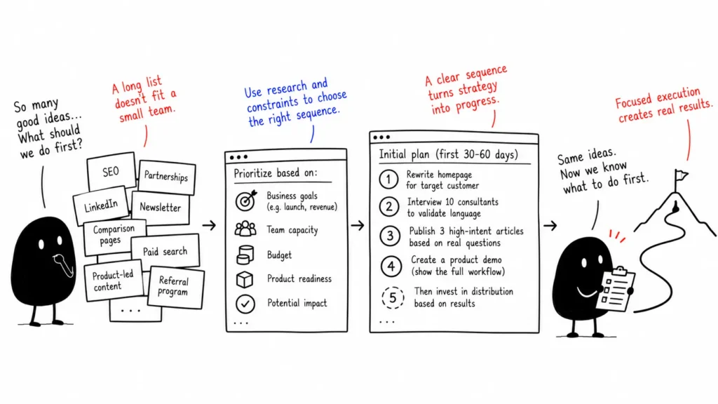 AI helps prioritize marketing actions based on impact and business constraints