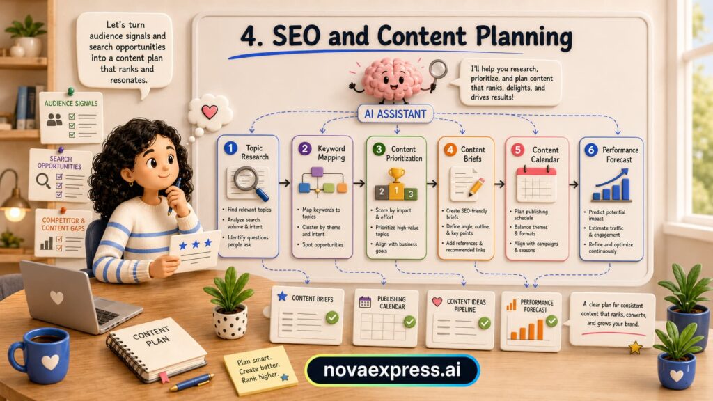 SEO and content planning process infographic
