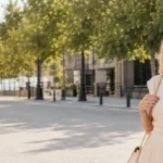 Solo marketer standing at a city intersection and deciding where to focus next